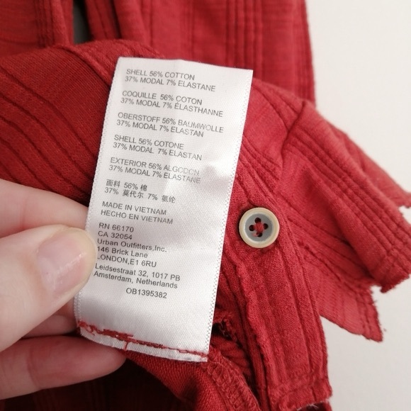 Anthropologie Pilcro Puff Sleeve Long Sleeve Button Light Cardigan Small - Picture 9 of 13